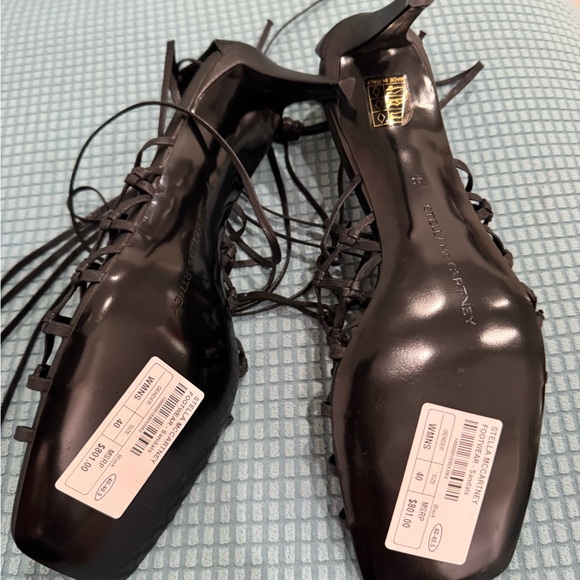 Stella McCartney Vegetarian Leather Accent Gladiator Sandals Size 40 US 9.5/10 - Picture 8 of 8